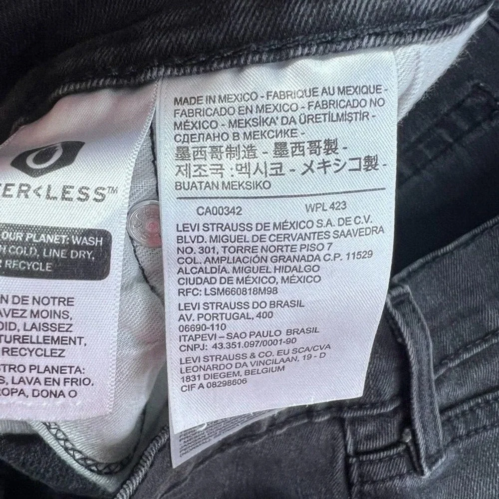 Levis 510 Jeans 33x32‎ (Act 31x30) Black Slim Fit Skinny Tapered Grunge Hip Hop
